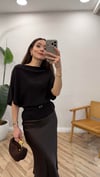 KOYU KAHVE 0838 KEMERLİ KAZAK 