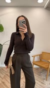 KOYU KAHVE 0862 FERMUARLI KAZAK