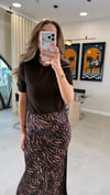 KOYU KAHVE 0872 LİYOSEL KARIŞIM BLUZ 