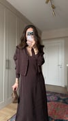 KOYU KAHVE 1153 GÖMLEK ELBİSE 