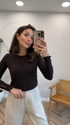 KOYU KAHVE 1267 BİSİKLET YAKA DROPLU TRİKO 