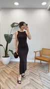 KOYU KAHVE 1381 YIRTMAÇ DETAY ELBİSE 
