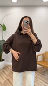 KOYU KAHVE 3188 BÜZGÜLÜ SWEAT