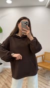 KOYU KAHVE 3188 BÜZGÜLÜ SWEAT