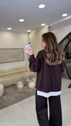 KOYU KAHVE 3512 KAPÜŞONLU TAKIM 