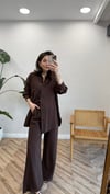 KOYU KAHVE 4331 GÖMLEK TAKIM