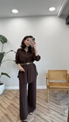 KOYU KAHVE 4331 GÖMLEK TAKIM