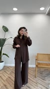 KOYU KAHVE 4331 GÖMLEK TAKIM