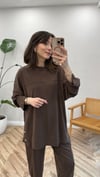 KOYU KAHVE 4833 YANLARI ÇITÇIT TAKIM 