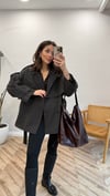 KOYU KAHVE 9580 KISA TRENÇKOT 
