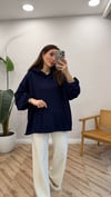 KOYU LACİVERT 3188 BÜZGÜLÜ SWEAT