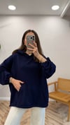 KOYU LACİVERT 3188 BÜZGÜLÜ SWEAT