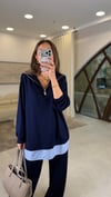 KOYU LACİVERT 3547 YARIM FERMUAR TAKIM 