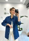 KOYU MAVİ 31149 TAŞLI CEKET