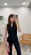 KOYU MAVİ 4004 YELEKLİ DENİM TAKIM