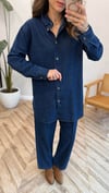KOYU MAVİ  7402 DENİM PANTOLON TAKIM 