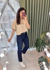 KOYU MAVİ FLARE PAÇA JEAN