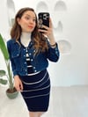 KOYU MAVİ KOT CEKET