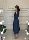 KOYU MAVİ KOT ELBİSE