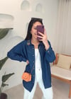 KOYU MAVİ TENCEL GÖMLEK