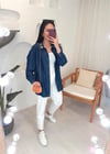 KOYU MAVİ TENCEL GÖMLEK