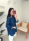 KOYU MAVİ TENCEL GÖMLEK