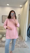 KOYU PUDRA 7523 BASKILI SWEATSHİRT 