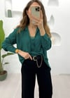 KOYU YEŞİL BLUZ