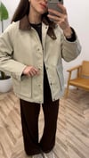 KREM 0213 KADİFE YAKA MONT 
