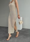 KREM 1003 SİMLİ AJURLU ELBİSE 