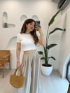 KREM 1669 PİLELİ OYSHO PANTOLON 