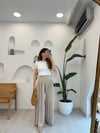 KREM 1669 PİLELİ OYSHO PANTOLON 