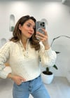 KREM 3942 DÜĞMELİ KAZAK