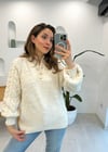 KREM 3942 DÜĞMELİ KAZAK