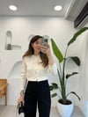 KREM 4380 UZUN KOL TRİKO HIRKA 