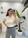 KREM 4382 KISA KOL TAŞLI TRİKO 