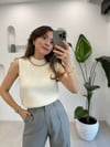KREM 4553 YAKA ZİNCİR DETAY KAZAK 