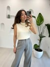 KREM 4553 YAKA ZİNCİR DETAY KAZAK 