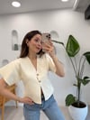 KREM 4554 KISA KOL ÇELİK HIRKA 