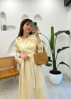 KREM 4727 GABARDİN ELBİSE