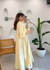 KREM 4853 İŞLEMELİ TENCEL KAFTAN
