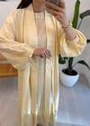 KREM 4853 İŞLEMELİ TENCEL KAFTAN