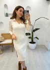 KREM 8022 TRİKO ELBİSE