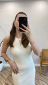 KREM 90247 FİTİLLİ YIRTMAÇ TRİKO ELBİSE 