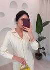 KREM CEKET ELBİSE 