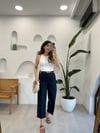 LACİVERT 0110 KETEN PANTOLON 
