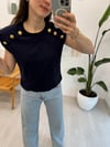 LACİVERT 0113 OMUZ DETAY TİŞÖRT