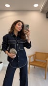 LACİVERT 0622 TROKLU DENİM TAKIM