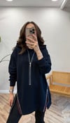 LACİVERT 0731 FERMUAR DETAY SWEAT