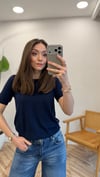 LACİVERT 0779 TRİKO BLUZ